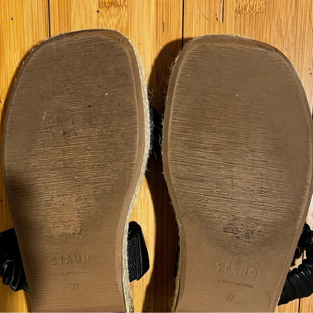 STAUD Maya Espadrille Sandals Black Size EU 37 / US 7